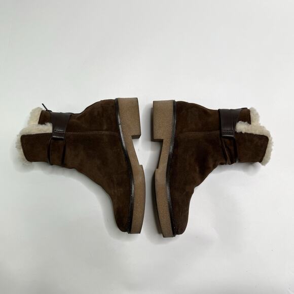 Sundance Catalog Boots Brown Suede Willette Booties Leather Size 37 US 6.5-7 - Picture 6 of 10